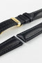 Hirsch LUCCA Black Tuscan Leather Watch Strap