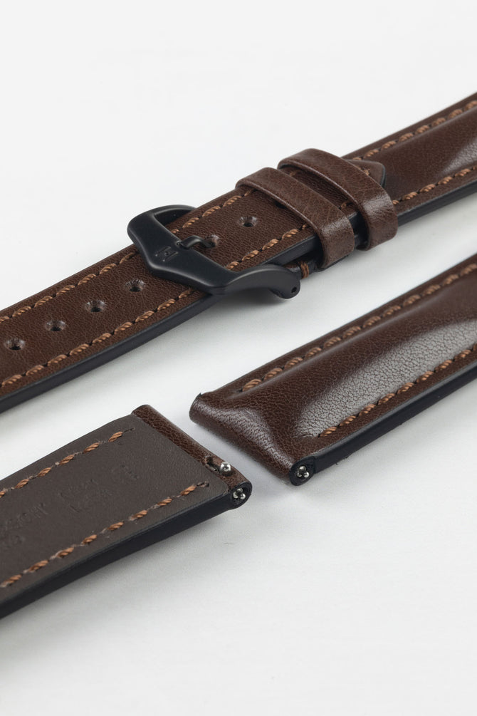 Hirsch LUCCA Brown Tuscan Leather Watch Strap