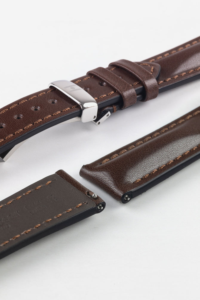 Hirsch LUCCA Brown Tuscan Leather Watch Strap