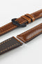 Hirsch LUCCA Tuscan Leather Watch Strap in GOLD BROWN