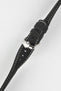 Hirsch MARINER Waterproof Leather Watch Strap in BLACK