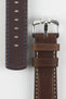 Hirsch MARINER Waterproof Leather Watch Strap in BROWN