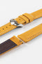 Hirsch Mariner Waterproof Leather Watch Strap in GOLD BROWN