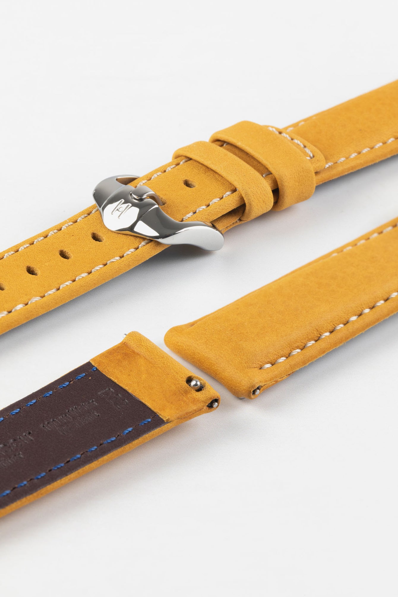 Hirsch MARINER Waterproof Leather Watch Strap in GOLD BROWN