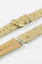 Hirsch MASSAI Genuine Ostrich Leather Watch Strap in BEIGE