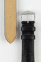 Hirsch MASSAI OSTRICH Leather Watch Strap in BLACK