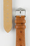 Hirsch MASSAI Ostrich Leather Watch Strap in GOLD BROWN