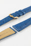 Hirsch MASSAI OSTRICH Royal Blue Leather Watch Strap