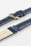 Hirsch MODENA Blue Alligator Embossed Leather Watch Strap