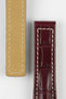 Hirsch NAVIGATOR Alligator Deployment Watch Strap in BURGUNDY