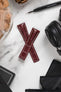 Hirsch NAVIGATOR Alligator Deployment Watch Strap in BURGUNDY