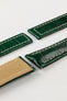 Hirsch NAVIGATOR Alligator Deployment Watch Strap in DARK GREEN