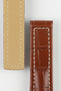 Hirsch NAVIGATOR Alligator Deployment Watch Strap in GOLD BROWN