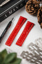 Hirsch NAVIGATOR Alligator Deployment Red Watch Strap