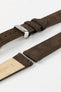 Hirsch OSIRIS With Calf Leather Nubuck Effect Watch Strap in BROWN