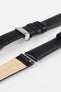 Hirsch RAINBOW Quick-Release Lizard Embossed Leather Watch Strap in BLACK