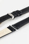Hirsch RAINBOW NQR Lizard-Embossed Leather Watch Strap in BLACK