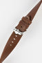 Hirsch RANGER Retro Leather Parallel Watch Strap in GOLD BROWN