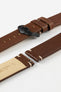 Hirsch RANGER Retro Leather Parallel Watch Strap in GOLD BROWN