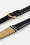 Hirsch REGENT Genuine Alligator Leather Watch Strap in BLACK