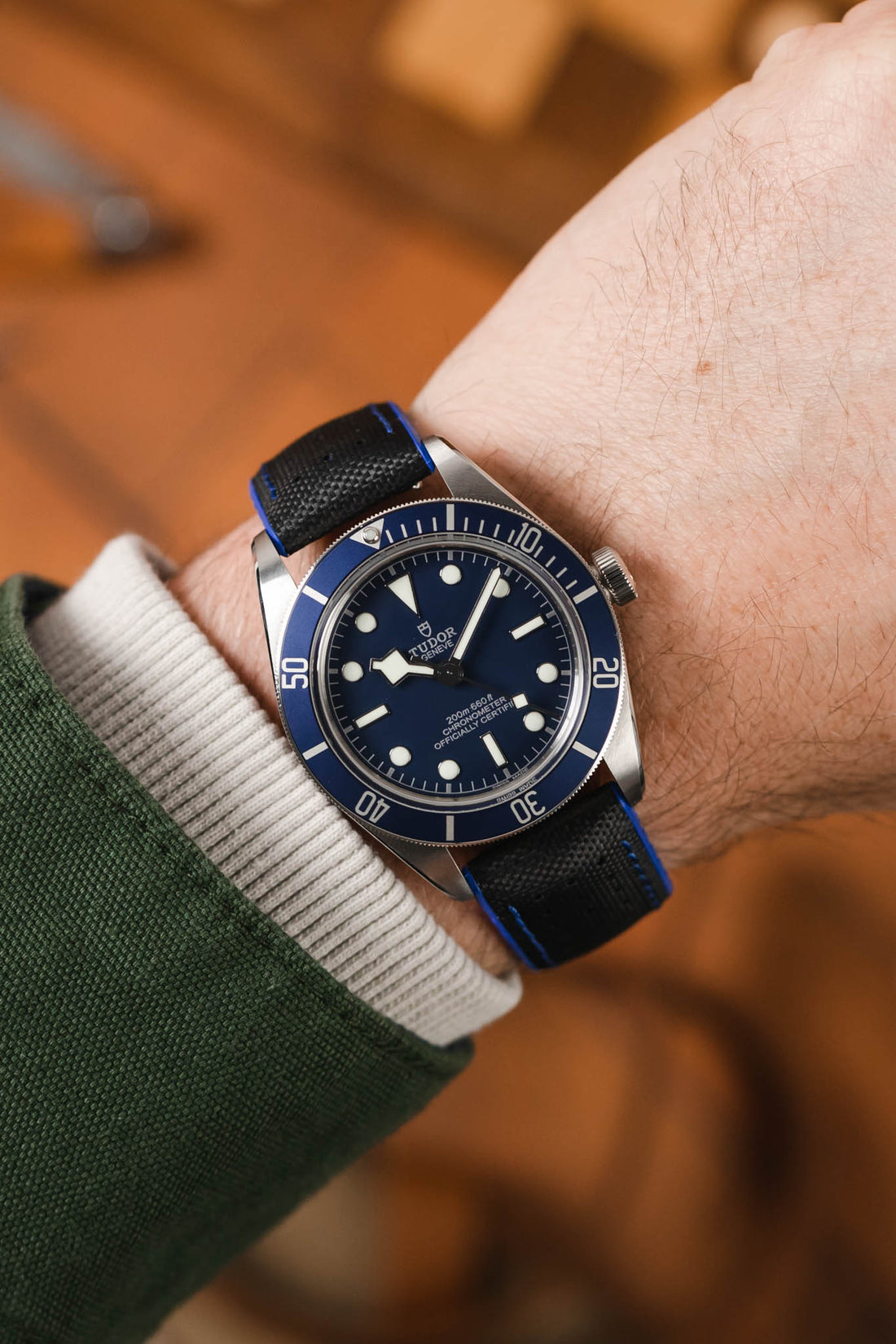 Hirsch Robby Sailcloth Leather Watch Strap Watch Obsession