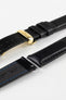 Hirsch RUNNER Black Water-Resistant Calf Leather Watch Strap