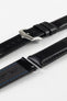Hirsch RUNNER Black Water-Resistant Calf Leather Watch Strap