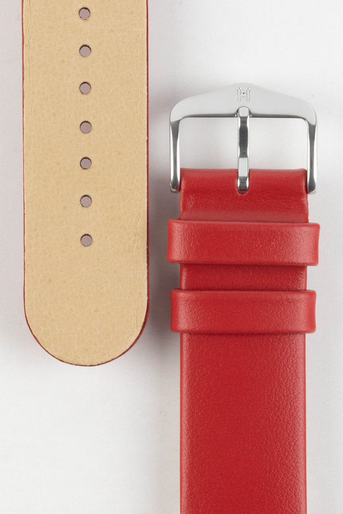 Hirsch SCANDIC Red Calf Leather Watch Strap