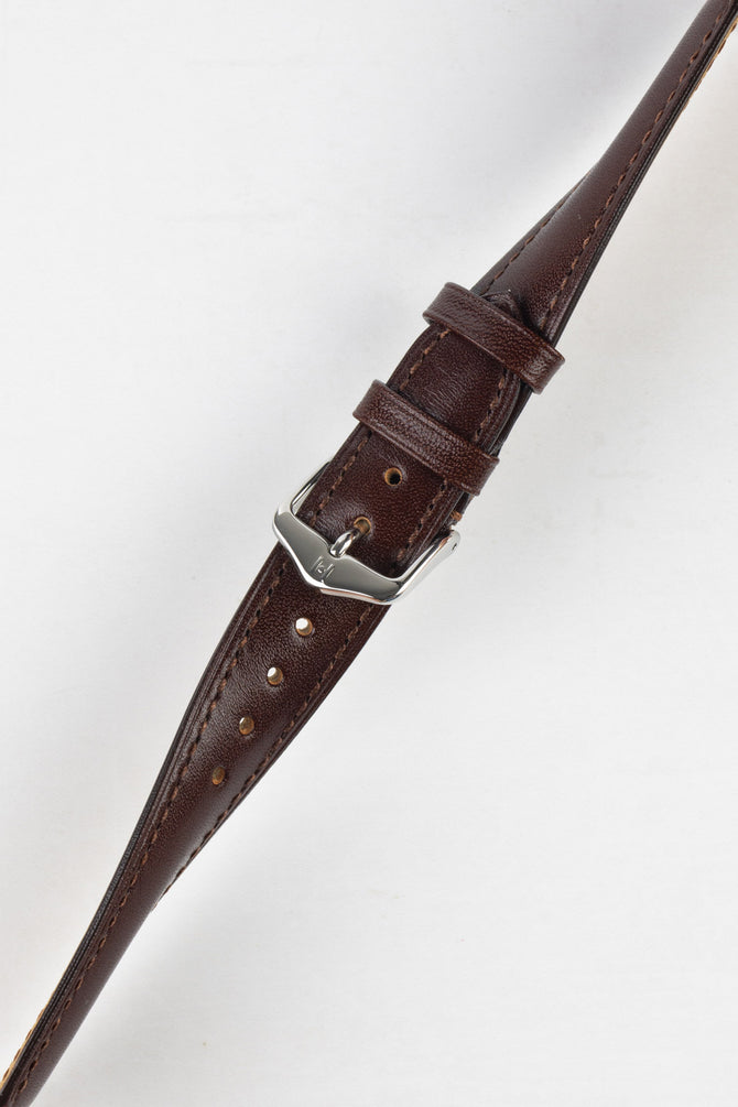 Hirsch SIENA Tuscan Leather Watch Strap in BROWN