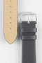 Hirsch TORONTO Grey Fine-Grained Leather Watch Strap