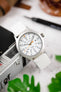 Hirsch TORONTO Fine-Grained White Leather Watch Strap
