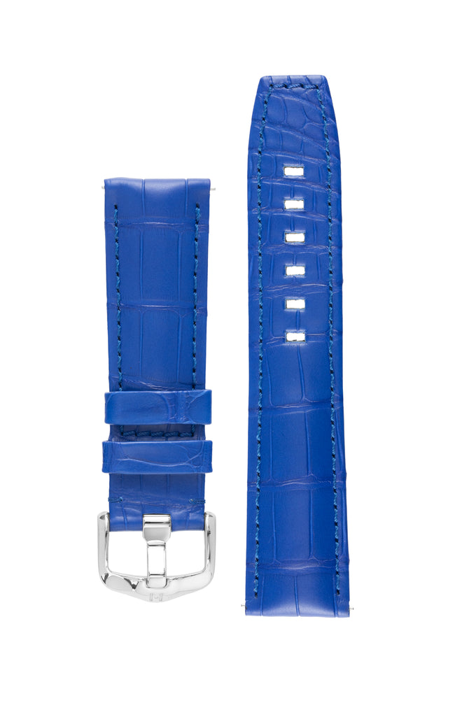 blue alligator leather watch strap 