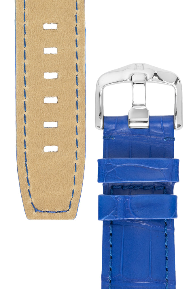 blue alligator leather watch strap 