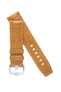 Hirsch TRITONE Padded Alligator Honey Leather Watch Strap with WHITE Stitching