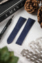 Hirsch VOYAGER Calfskin Deployment Watch Strap in BLUE/BLUE