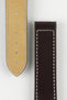 Hirsch VOYAGER Calfskin Deployment Watch Strap in BROWN/WHITE