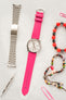 leather pink watch strap