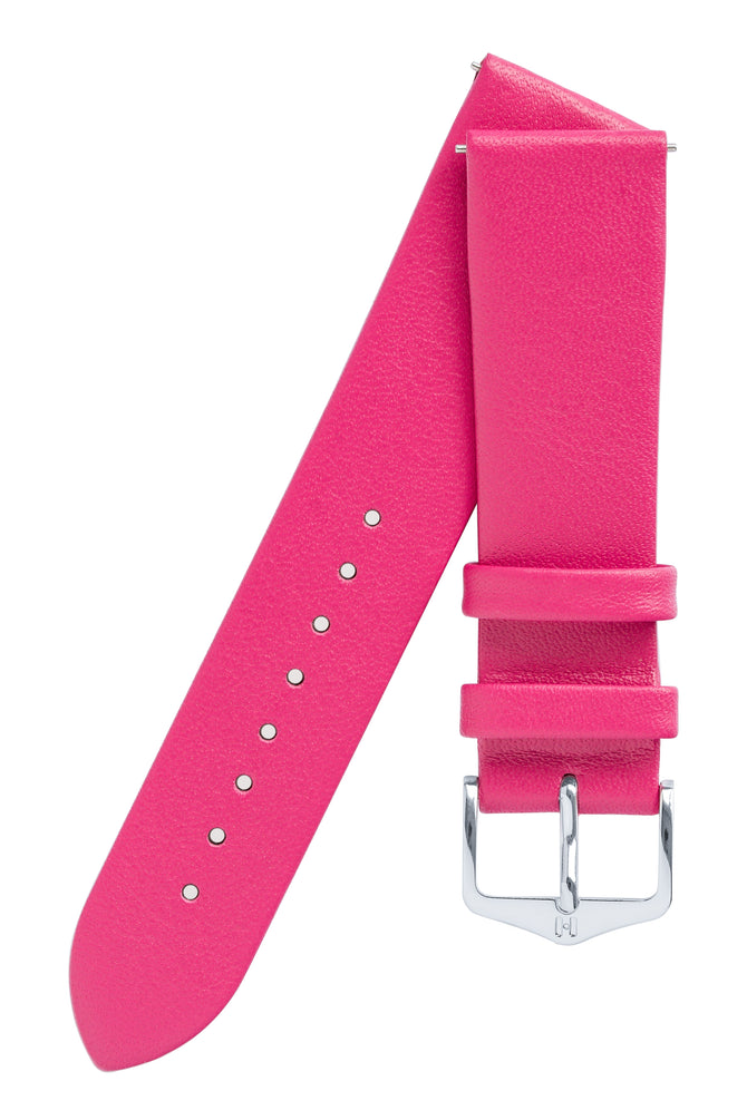 Hirsch VIAZZA Ladies Pink Leather Quick-Release Watch Strap
