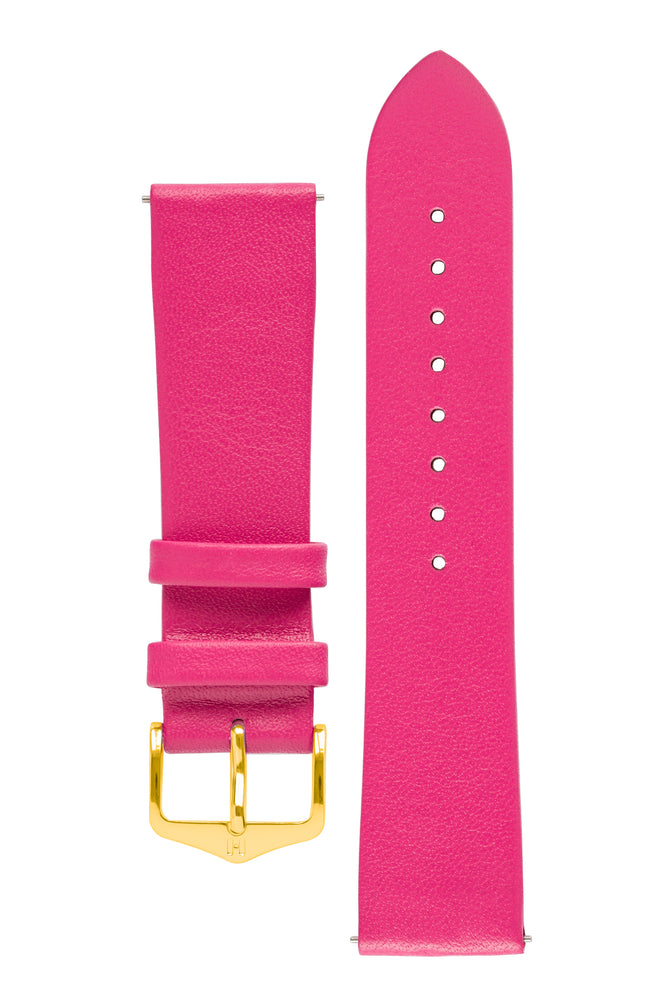 Hirsch VIAZZA Ladies Pink Leather Quick-Release Watch Strap