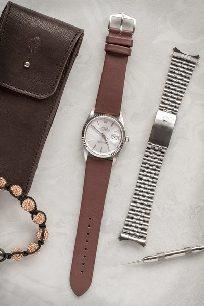 taupe leather strap
