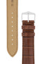 Hirsch Earl Genuine Alligator-Skin Watch Strap in Brown (Tapers & Buckle)