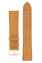 Hirsch Earl Genuine Alligator-Skin Watch Strap in Honey (with Polished Rose Gold Steel H-Tradition Buckle)