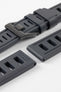 ISOfrane Rubber Dive Watch Strap in ANTHRACITE