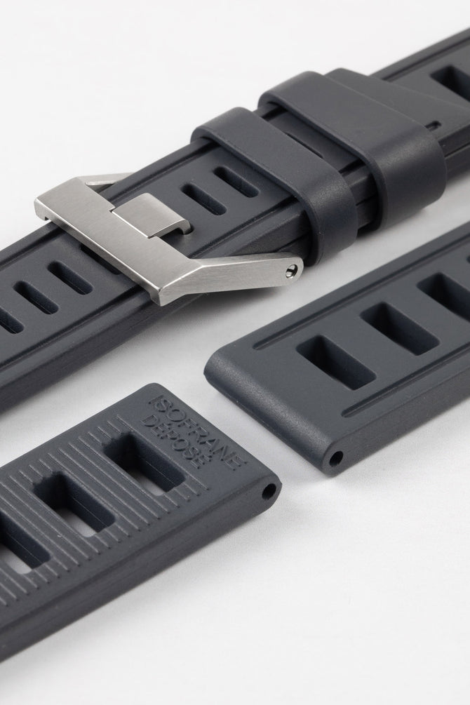 ISOfrane Rubber Dive Watch Strap in ANTHRACITE