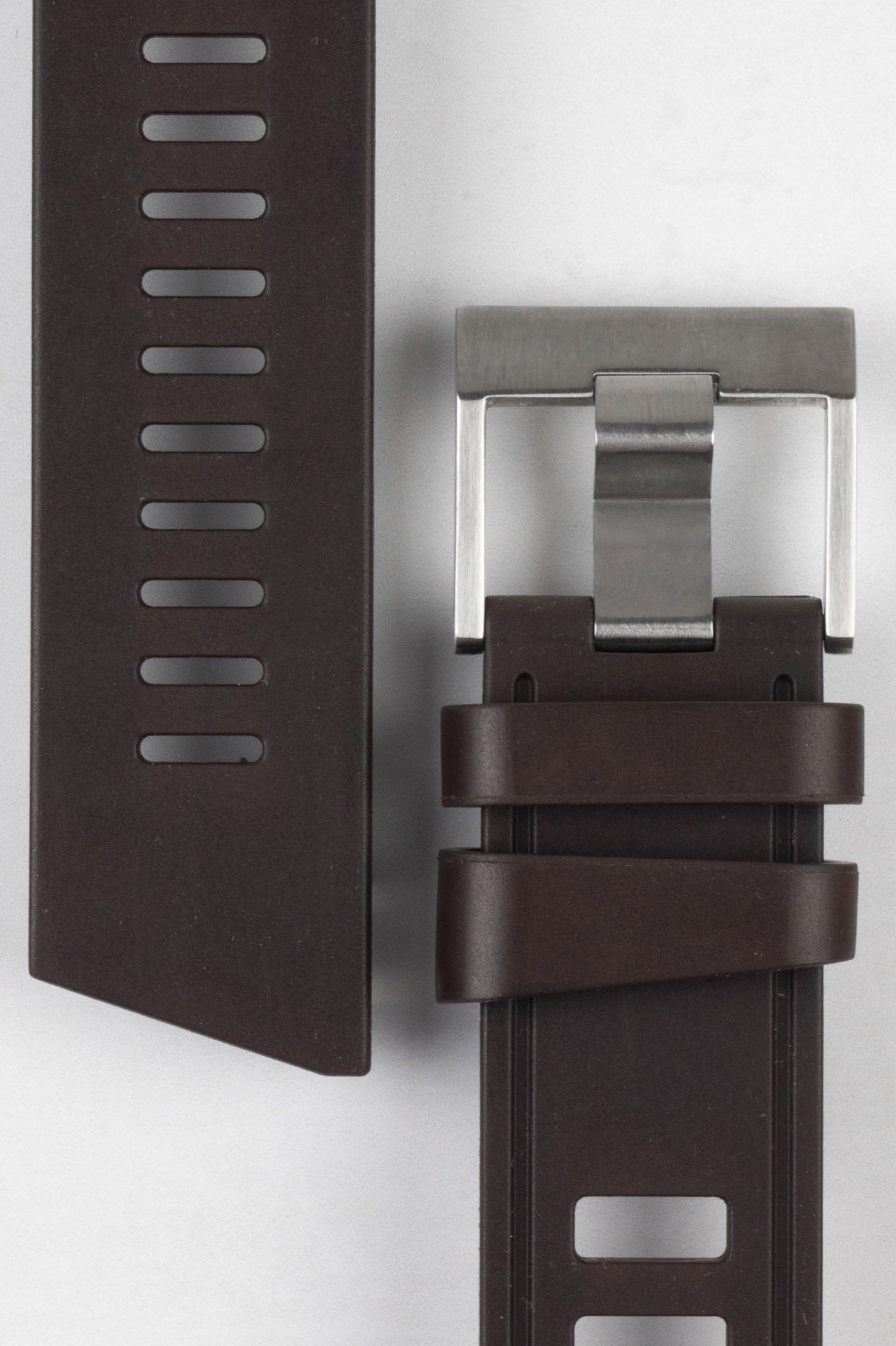 ISOfrane Rubber Dive Watch Strap in BROWN WatchObsession