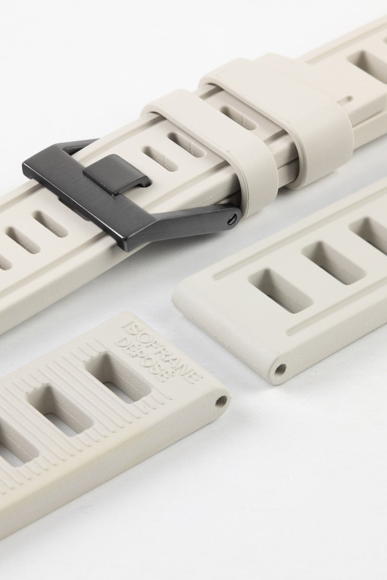 ISOfrane Rubber Dive Watch Strap in LIGHT GREY