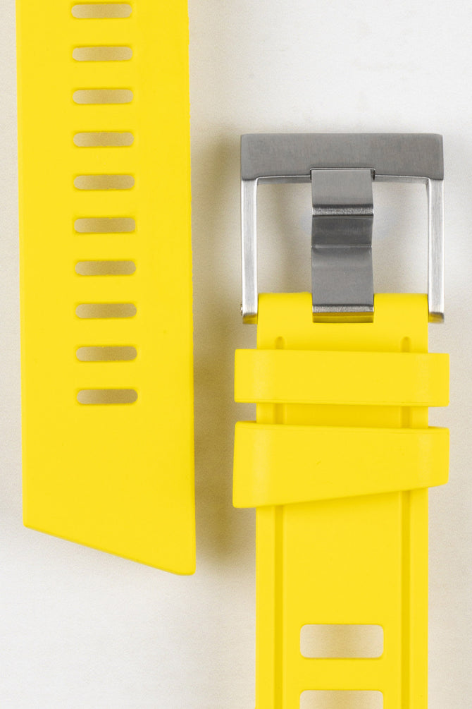 ISOfrane Rubber Dive Watch Strap in YELLOW WatchObsession Watch