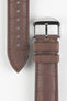 ISOSWISS SKINSKAN Alligator-Embossed Rubber Watch Strap in BROWN