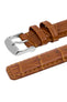 IWC-Style Alligator Embossed Leather Watch Strap in BROWN