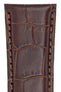 IWC-Style Alligator Embossed Leather Watch Strap in TABAC